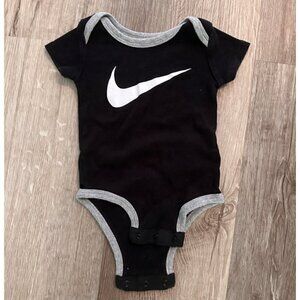 Nike Logo Black One Piece Size 0-6 months